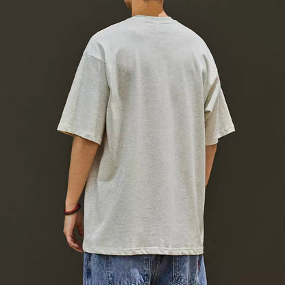 刺繍入りポケット付 ドロップショルダーTシャツ（3Colors）250290