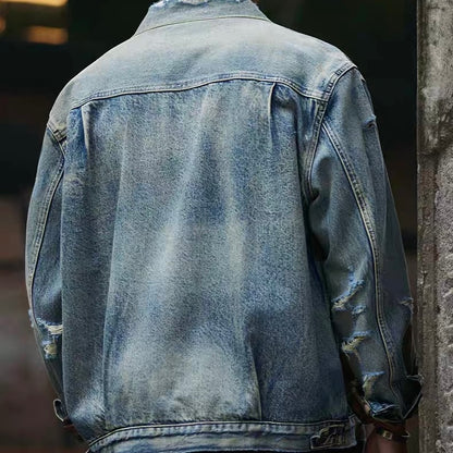 ハードウォッシュ ダメージ デニムジャケット（1Color）250864