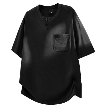 リネン混 ヘンリーネックTシャツ（7Colors）260474