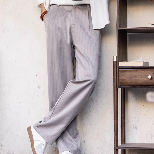 ストライプ ドレープ ストレートパンツ（1Color）260192