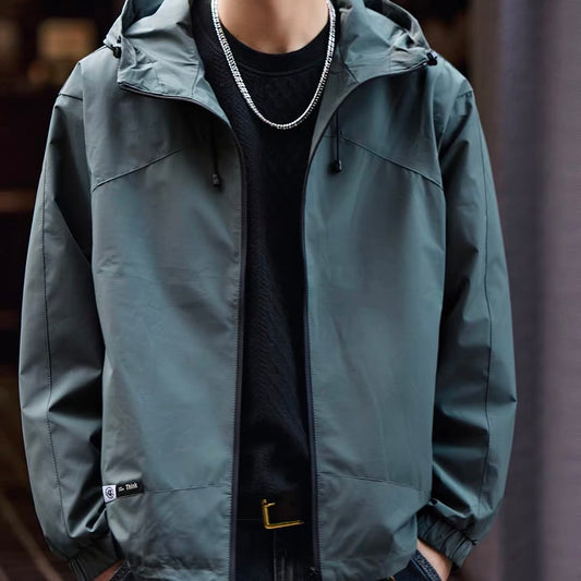 シンプル フード付 カジュアルジャケット（3Colors）251051