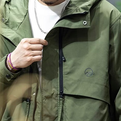 防風 フード付カジュアルジャケット（3Colors）251022