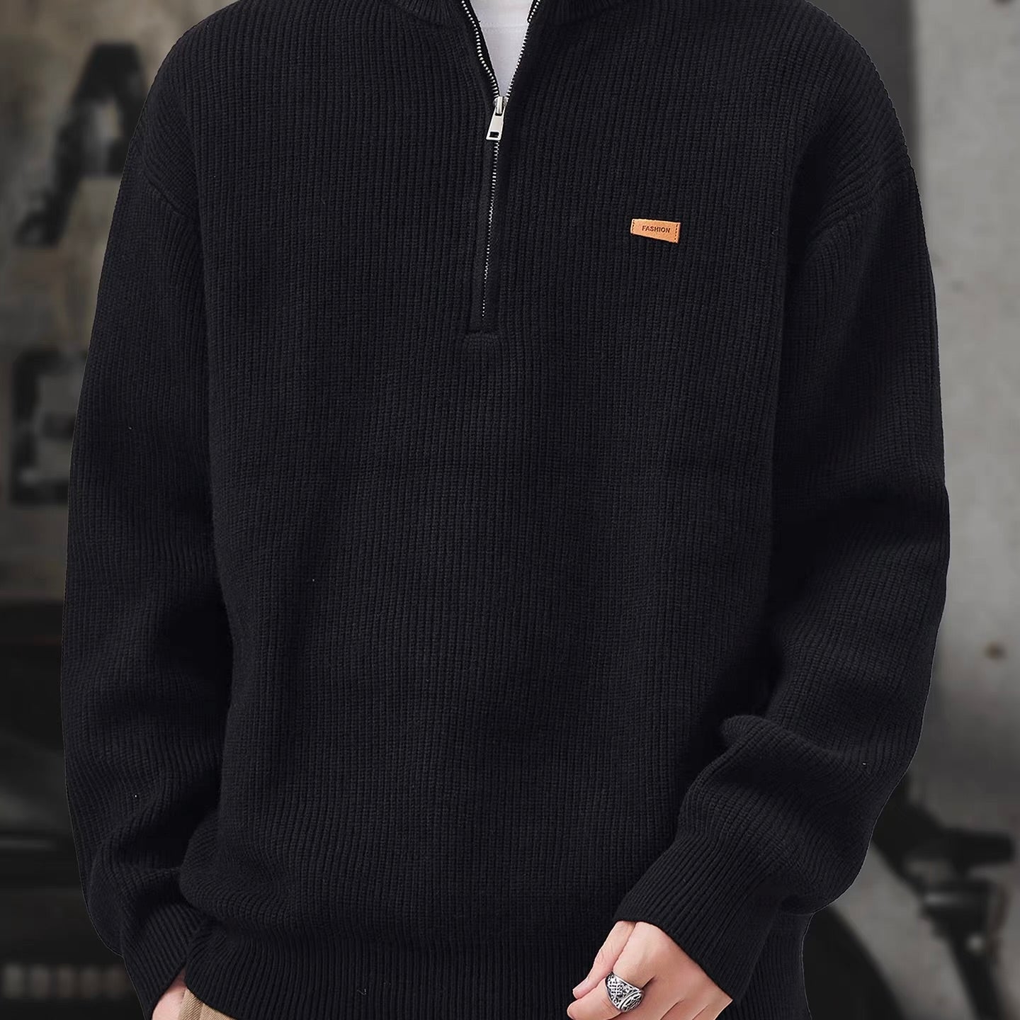 ハーフジップ タートルネック セーター（3Colors）251077