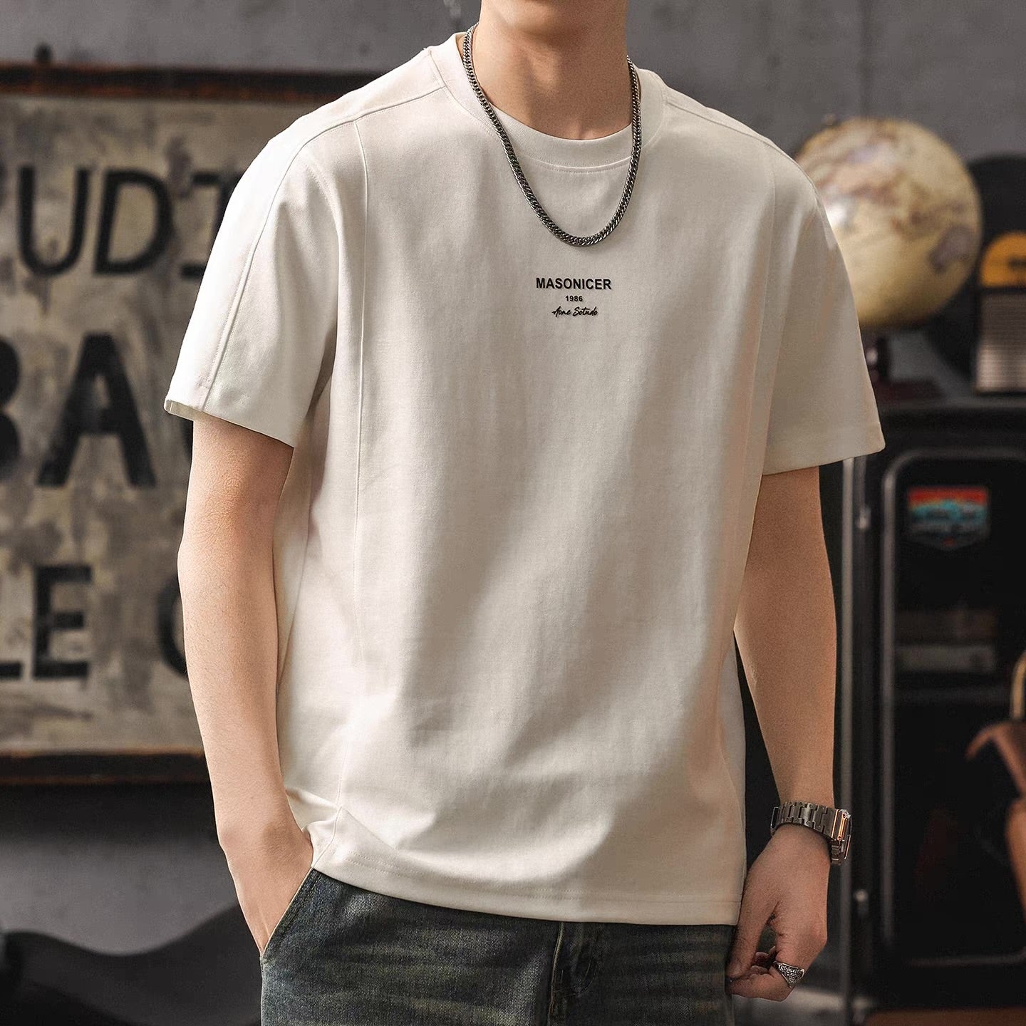 デザインパターン ワンポイントロゴTシャツ（3Colors）260186