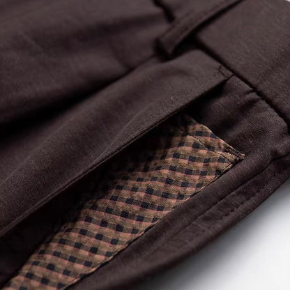 チェック柄パッチワーク イージーパンツ（1Color）260191