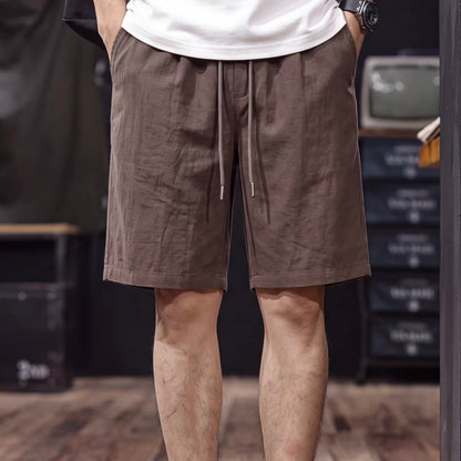 軽量 リネン混 リラックス ハーフパンツ（5Colors）260600