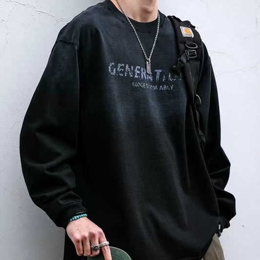 ユーズド加工 グラデーション 長袖Tシャツ（3Colors）260188