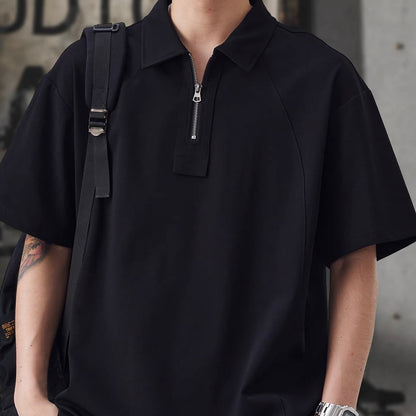 ハーフジップ 半袖ポロシャツ（3Colors）260153