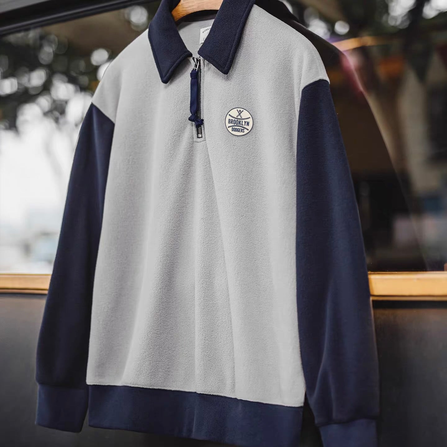 バイカラー ハーフジップ フリース プルオーバー（1Color）251081