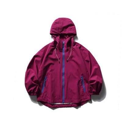 ワンポイントカラー シンプル マウンテンパーカー（6Colors）250710