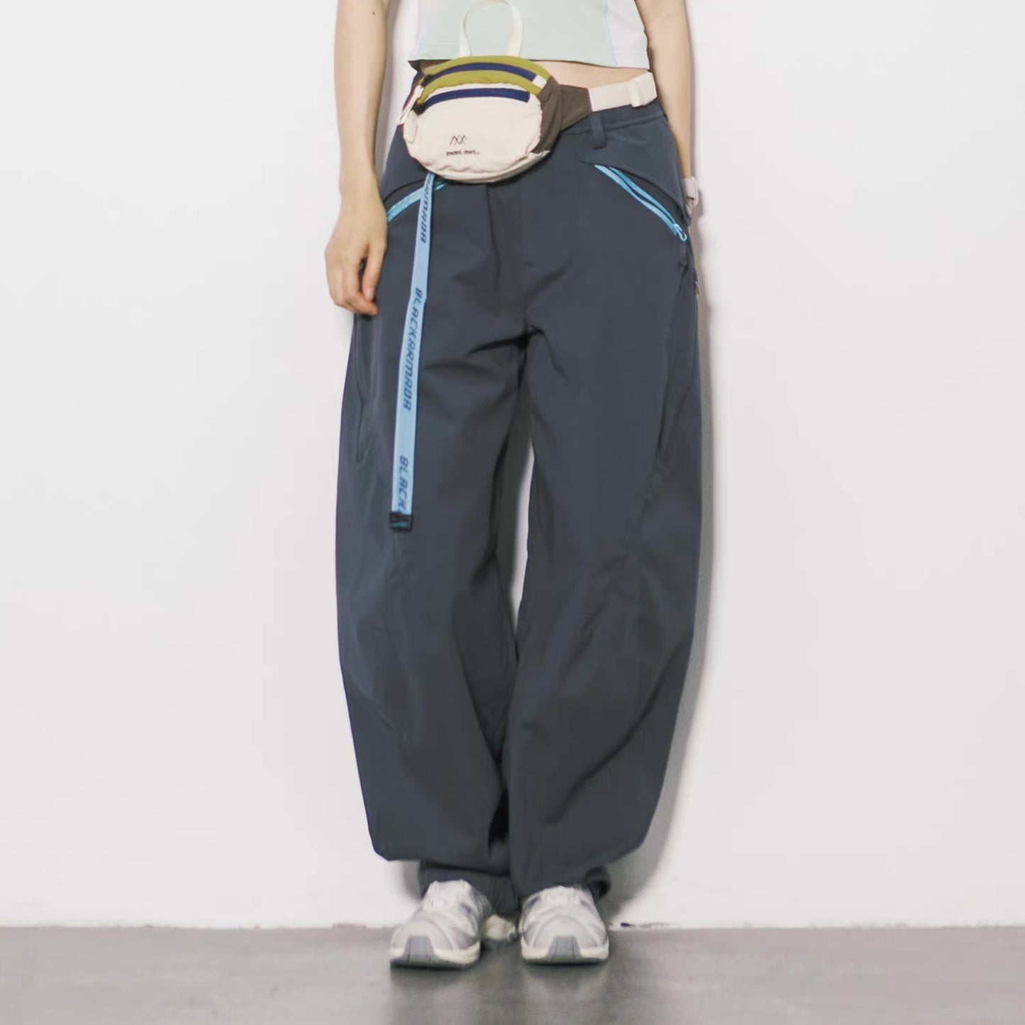 ロングベルト付 パラシュートパンツ（5Colors）260393
