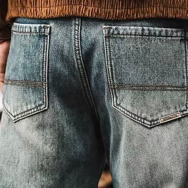 裏起毛 ストーンウォッシュ デニムパンツ（2Colors）240849