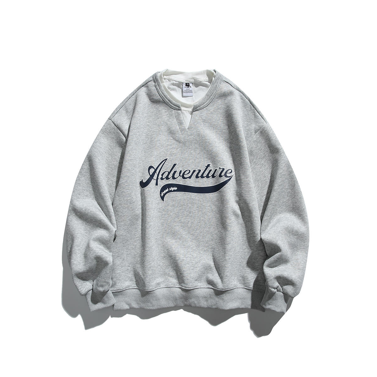 フェイクレイヤード オーバーサイズ ロゴスウェット（3Colors）250716