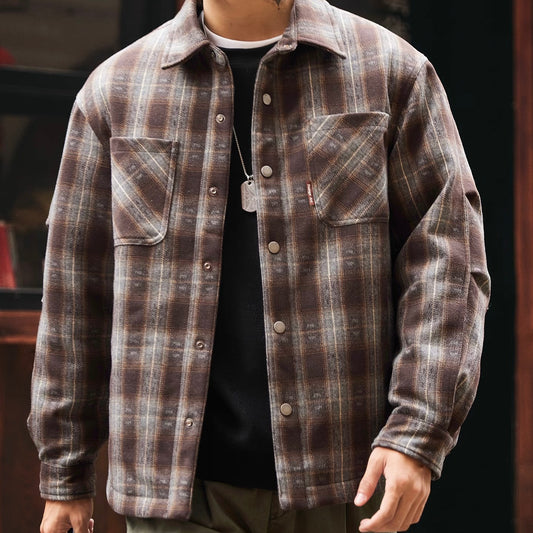 チェック柄 シャツジャケット（2Colors）250969