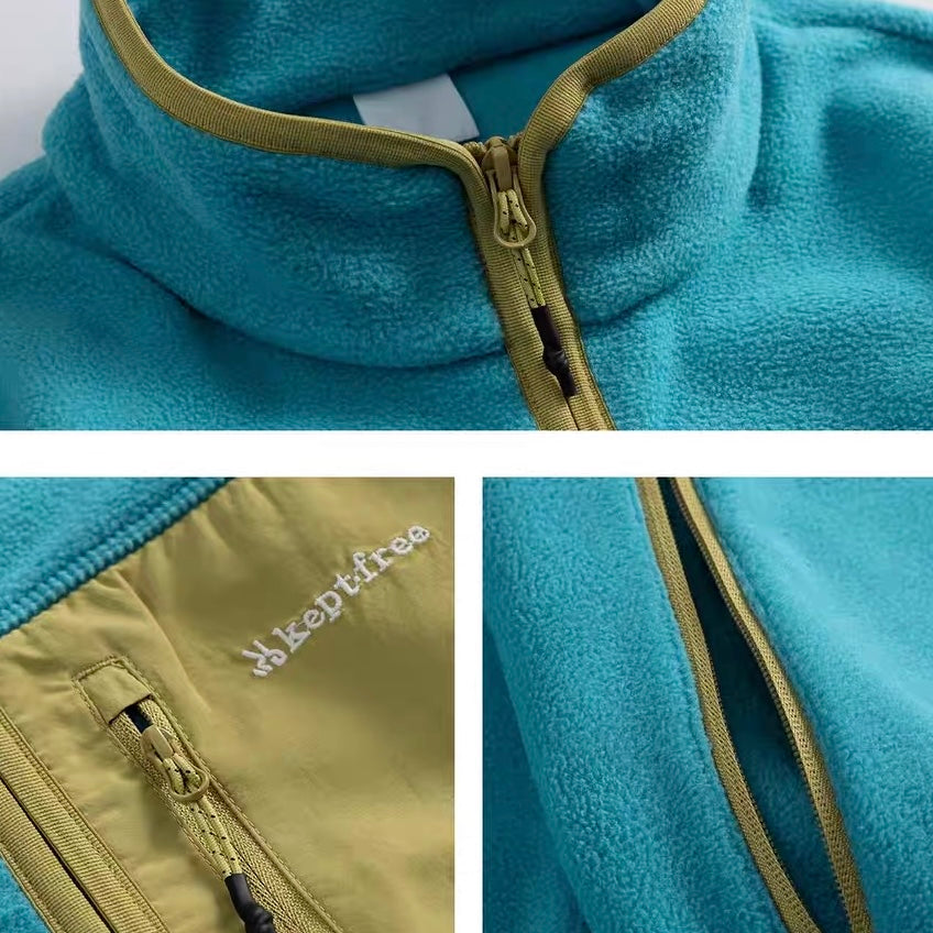 アクセントカラー スタンドカラーフリースジャケット（2Colors）250858