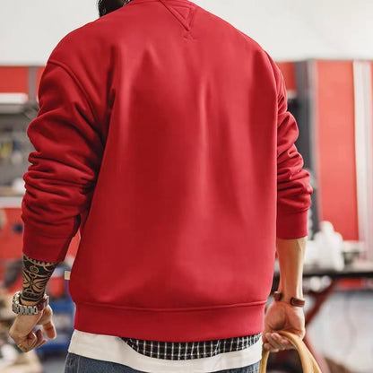 レトロプリント 裏起毛 スウェットプルオーバー（2Colors）260012