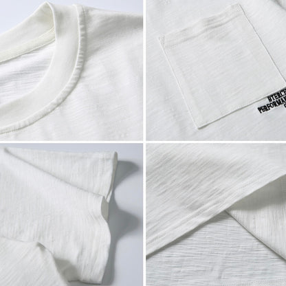 ワンポイントロゴ刺繍 シンプルTシャツ（3Colors）250607