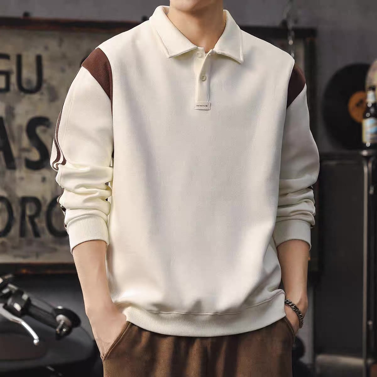 ラインデザイン 厚手 ポロシャツ（2Colors）250887