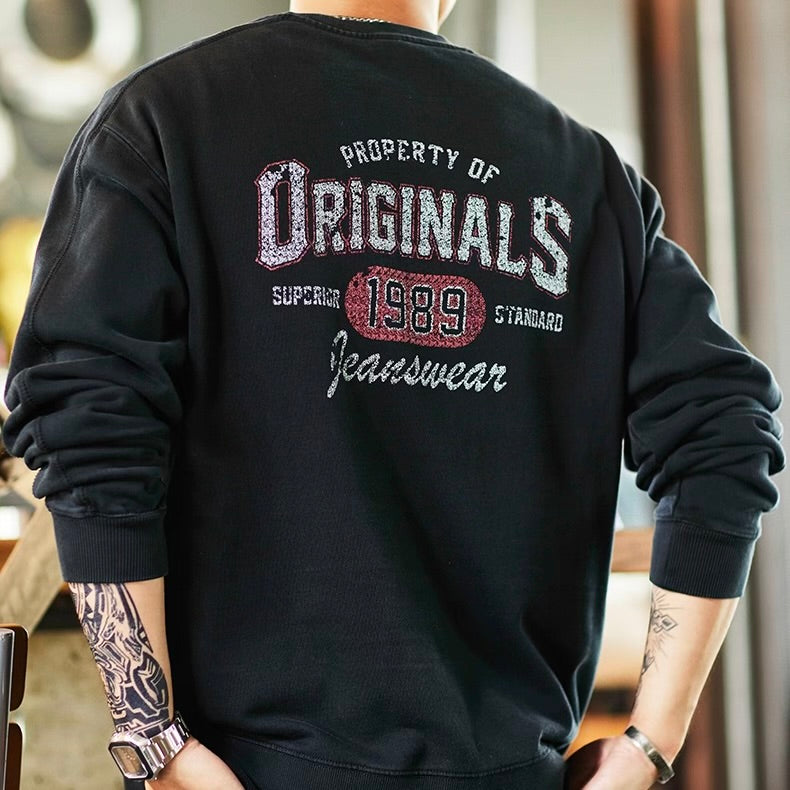 レトロ 裏起毛 スウェットプルオーバー（2Colors）250933