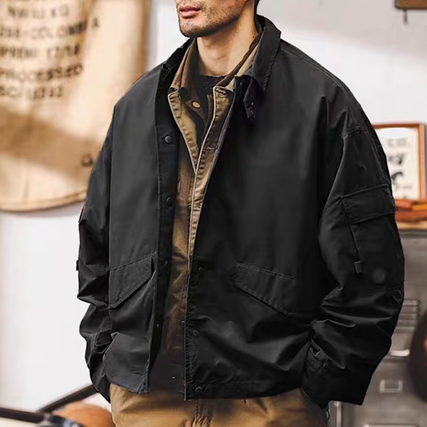 アメリカンレトロ オーバーサイズ ボンバージャケット(3Colors アメリカンレトロ オーバーサイズ ボンバージャケット(3Colors