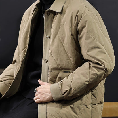 襟付き ダイヤ型 ダウンジャケット（3Colors）250928