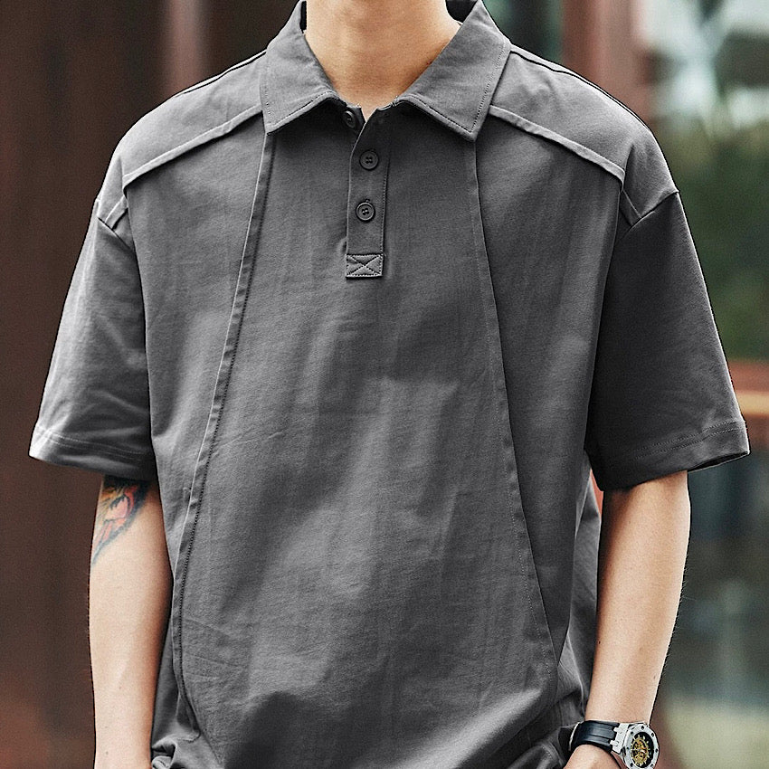デザインステッチ レトロ ポロシャツ（3Colors）250575