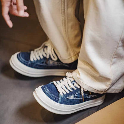 パッチワーク デニムスニーカー（1Color）260135