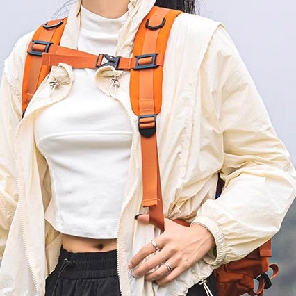 カラビナ付 マルチポケット バックパック（2Colors）250897