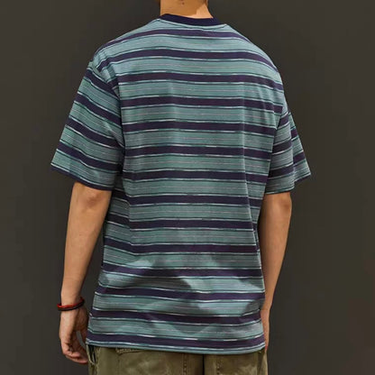 ドローコード付ポケット ボーダーTシャツ（2Colors）250337