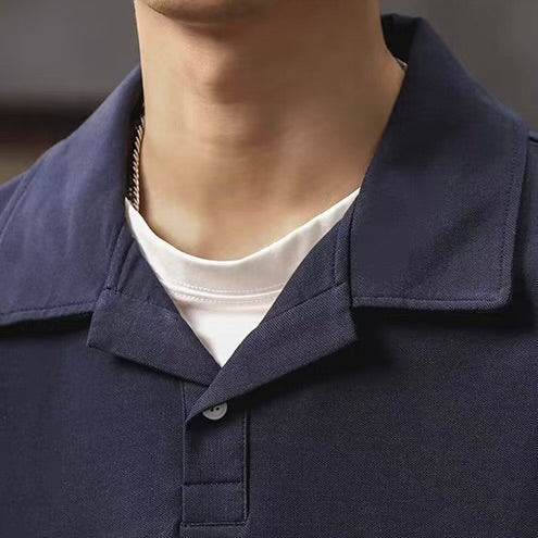 フェイクレイヤード シンプル ポロシャツ（2Colors）260204