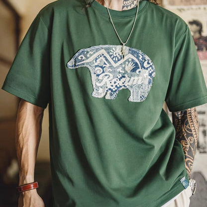 パッチワーク ハギレ 刺繍Tシャツ（1Color）260582