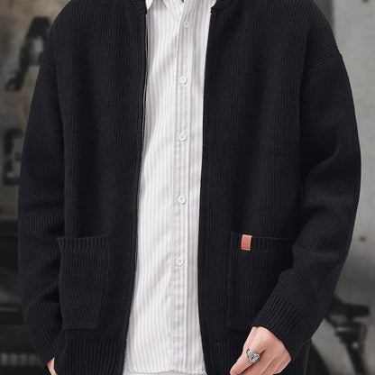 ベースボールカラー ニットカーディガン（2Colors）251056