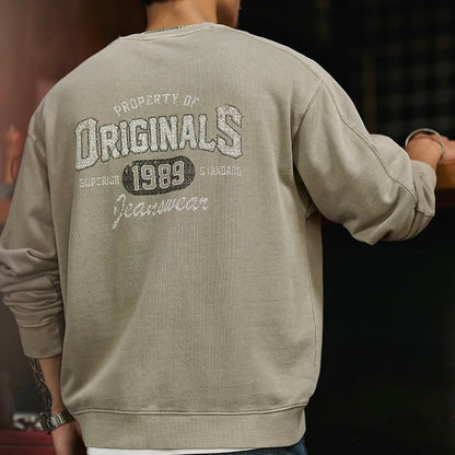 レトロ 裏起毛 スウェットプルオーバー（2Colors）250933