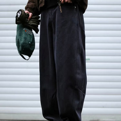 裏起毛 ワイドテーパード カジュアルパンツ（5Colors）260007