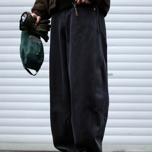 裏起毛 ワイドテーパード カジュアルパンツ（5Colors）260007