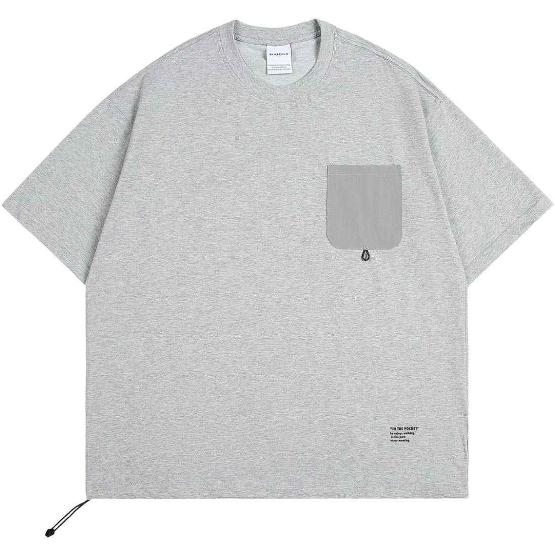 裾ドローコード パッチポケット付Tシャツ（3Colors）250611