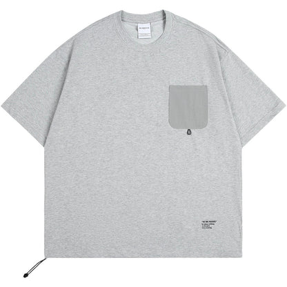 裾ドローコード パッチポケット付Tシャツ（3Colors）250611