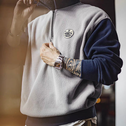 バイカラー ハーフジップ フリース プルオーバー（1Color）251081