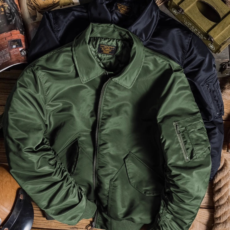 襟付き MA-1 フライトジャケット（2Colors）- F573 – Champyee