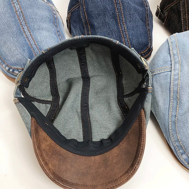 ウォッシュドデニム サイドベルト ハンチング（5Colors）260092