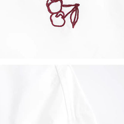 刺繍 オーバーサイズ 半袖シャツ（1Color）250352