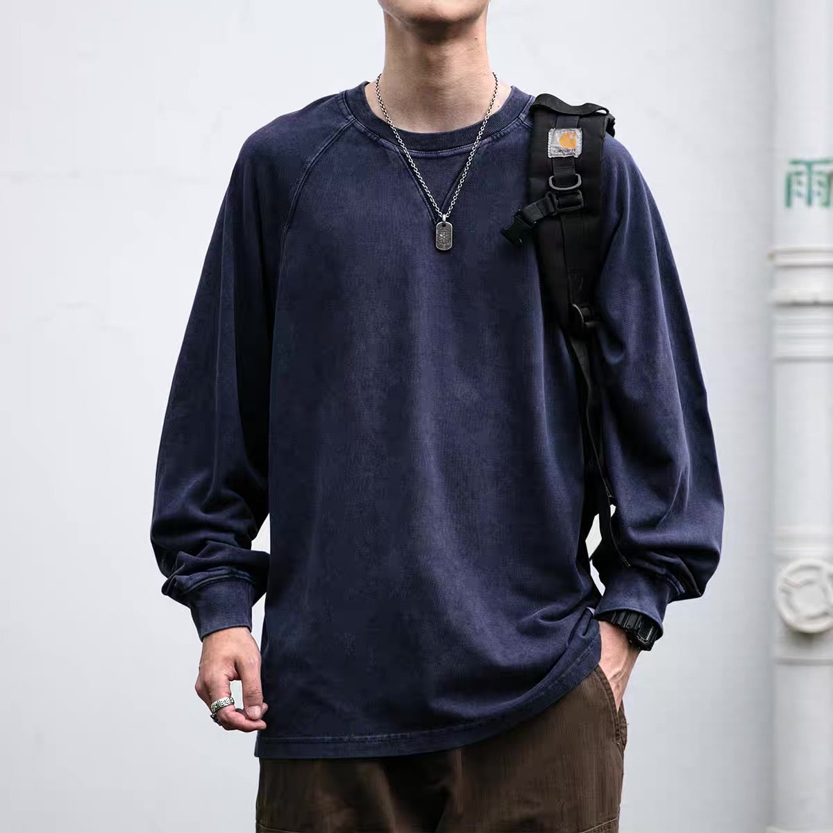 ラグランスリーブ ウォッシュド 長袖Tシャツ（2Colors）250795