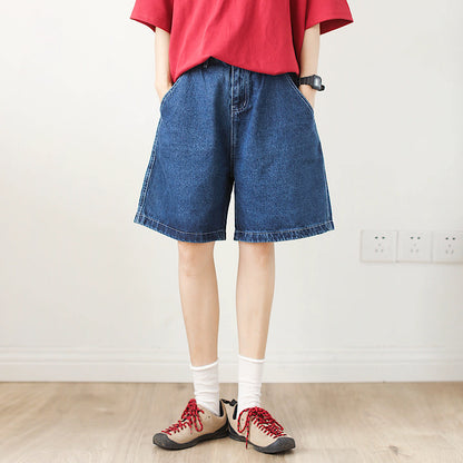 レトロ デニム ワイドハーフパンツ（3Colors）250480