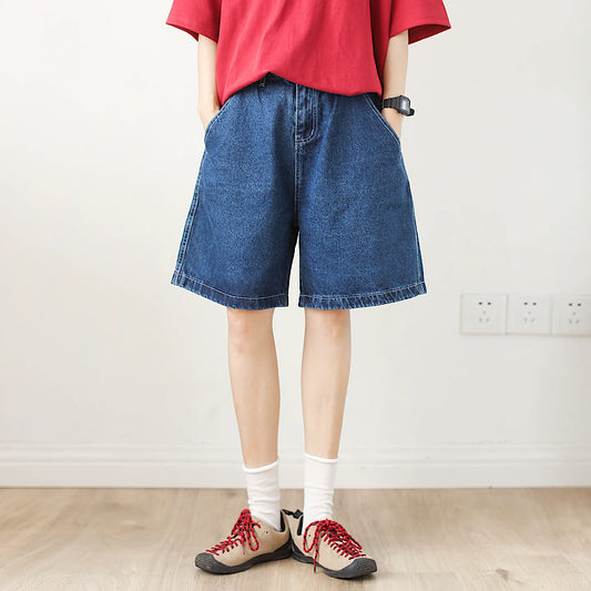 レトロ デニム ワイドハーフパンツ（3Colors）250480