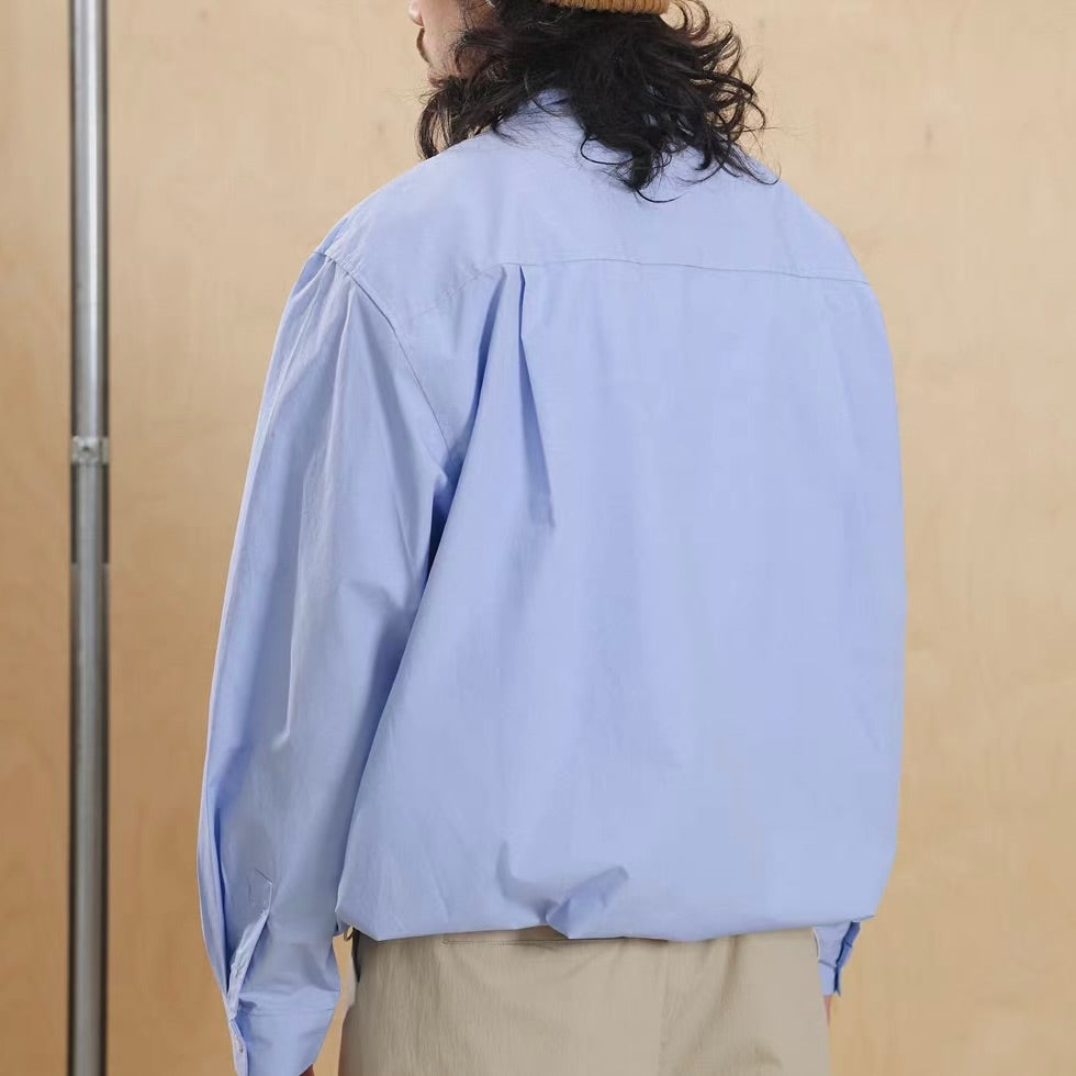 裾ドローコード ハーフボタン オーバーサイズシャツ（3Colors）260195