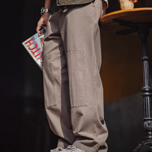 ロープベルト付 ダブルニー ワークパンツ（1Color）260229