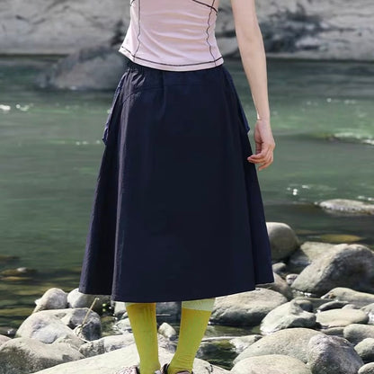 インナーパンツ付 ロング ラップスカート（3Colors）260493