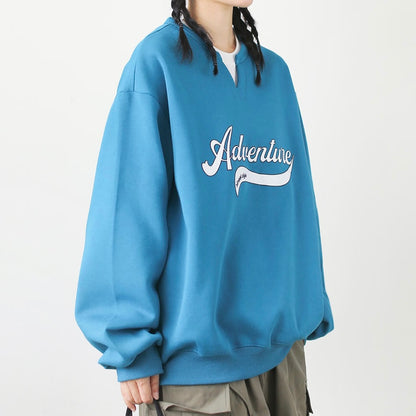 フェイクレイヤード オーバーサイズ ロゴスウェット（3Colors）250716