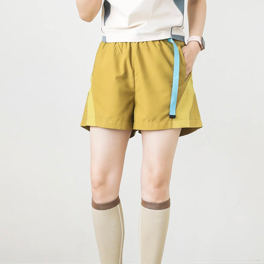 アクセント ロングベルト付 ショートパンツ（3Colors）260409