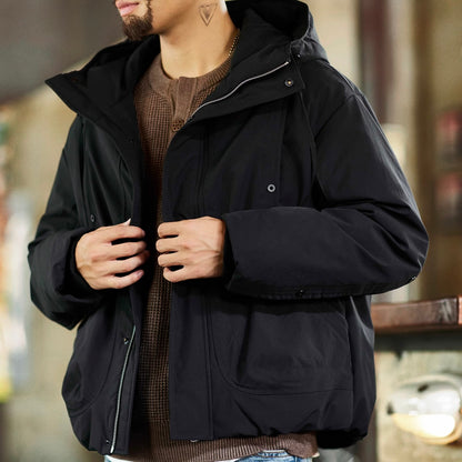 カーブデザイン フード付ダウンジャケット（2Colors）250947